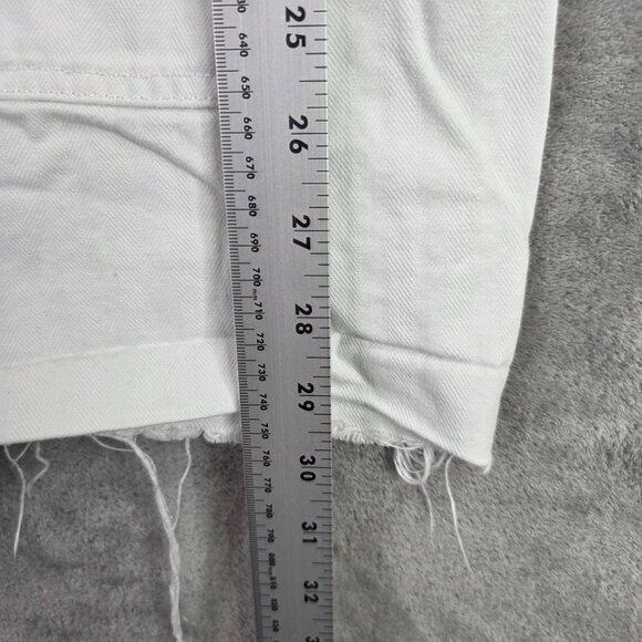 Womens Universal Thread White Denim Shortalls Romper 100% Cotton 3" Inseam 6 - Picture 8 of 9